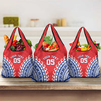 Custom Tuamotu Archipelago Grocery Bag Polynesian Tribal Tattoo LT05 3-pack One Size Red - Polynesian Pride