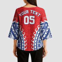 Custom Tuamotu Archipelago Kimono Sleeve Blouse Polynesian Tribal Tattoo LT05 - Polynesian Pride