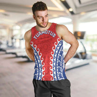 Custom Tuamotu Archipelago Men Tank Top Polynesian Tribal Tattoo LT05 Red - Polynesian Pride