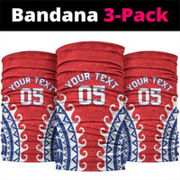 Custom Tuamotu Archipelago Neck Gaiter Polynesian Tribal Tattoo LT05 package One Size: 25*50cm Red - Polynesian Pride