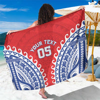 Custom Tuamotu Archipelago Sarong Polynesian Tribal Tattoo LT05 One Size 44 x 66 inches Red - Polynesian Pride