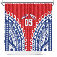 Custom Tuamotu Archipelago Shower Curtain Polynesian Tribal Tattoo LT05 Red - Polynesian Pride