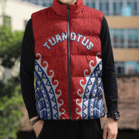 Custom Tuamotu Archipelago Sleeveless Puffer Jacket Polynesian Tribal Tattoo LT05 - Polynesian Pride