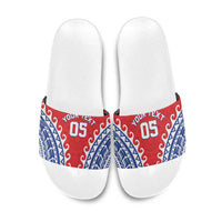 Custom Tuamotu Archipelago Slide Sandals Polynesian Tribal Tattoo LT05 Red - Polynesian Pride