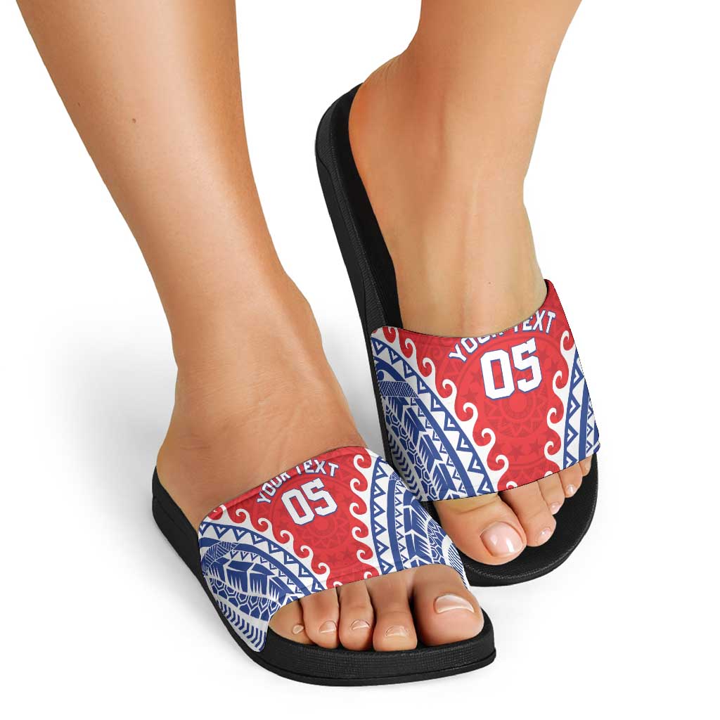 Custom Tuamotu Archipelago Slide Sandals Polynesian Tribal Tattoo LT05 - Polynesian Pride