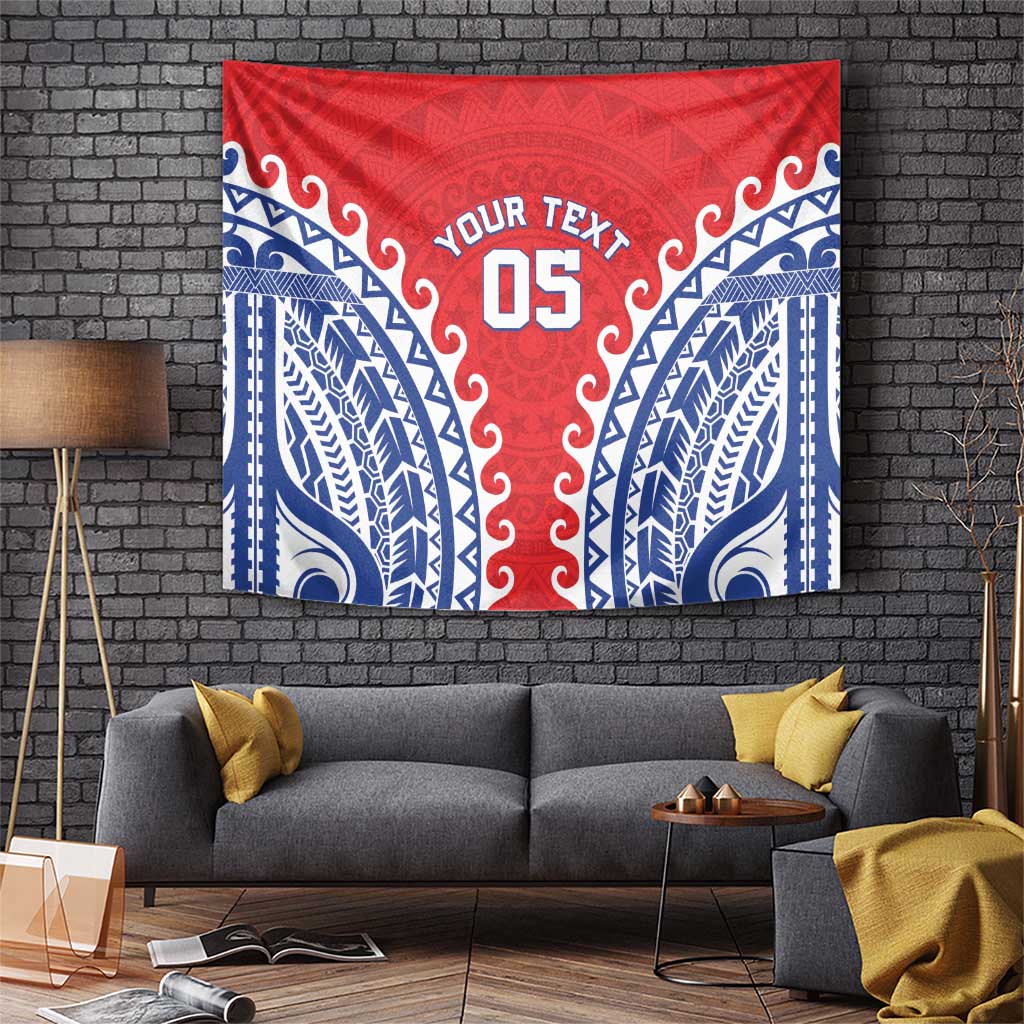Custom Tuamotu Archipelago Tapestry Polynesian Tribal Tattoo LT05 Red - Polynesian Pride