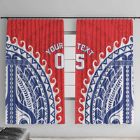 Custom Tuamotu Archipelago Window Curtain Polynesian Tribal Tattoo LT05 With Hooks Red - Polynesian Pride