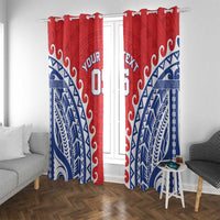 Custom Tuamotu Archipelago Window Curtain Polynesian Tribal Tattoo LT05 With Grommets Red - Polynesian Pride