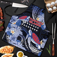 Tuamotu Islands Apron Polynesian Pattern With Turtle LT05 Black - Polynesian Pride