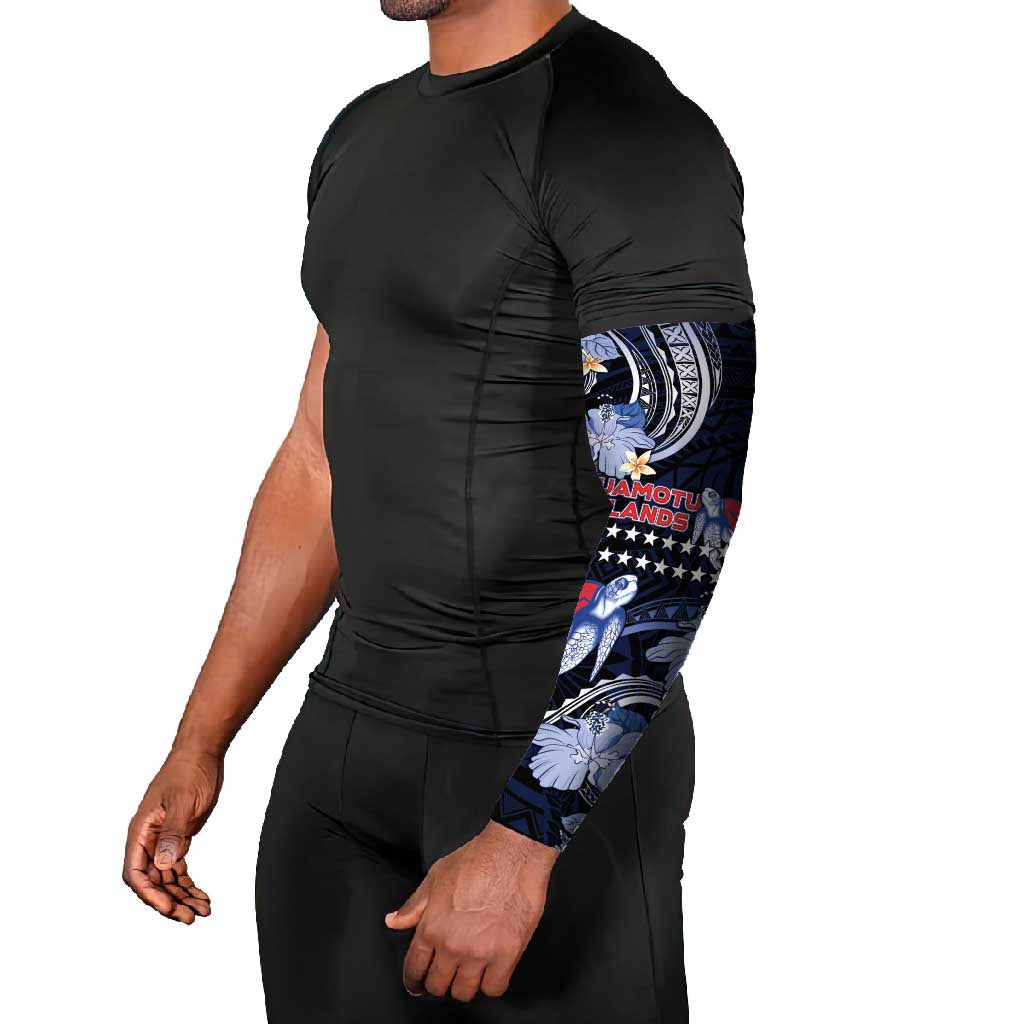 Tuamotu Islands Arm Sleeves Polynesian Pattern With Turtle LT05 - Polynesian Pride