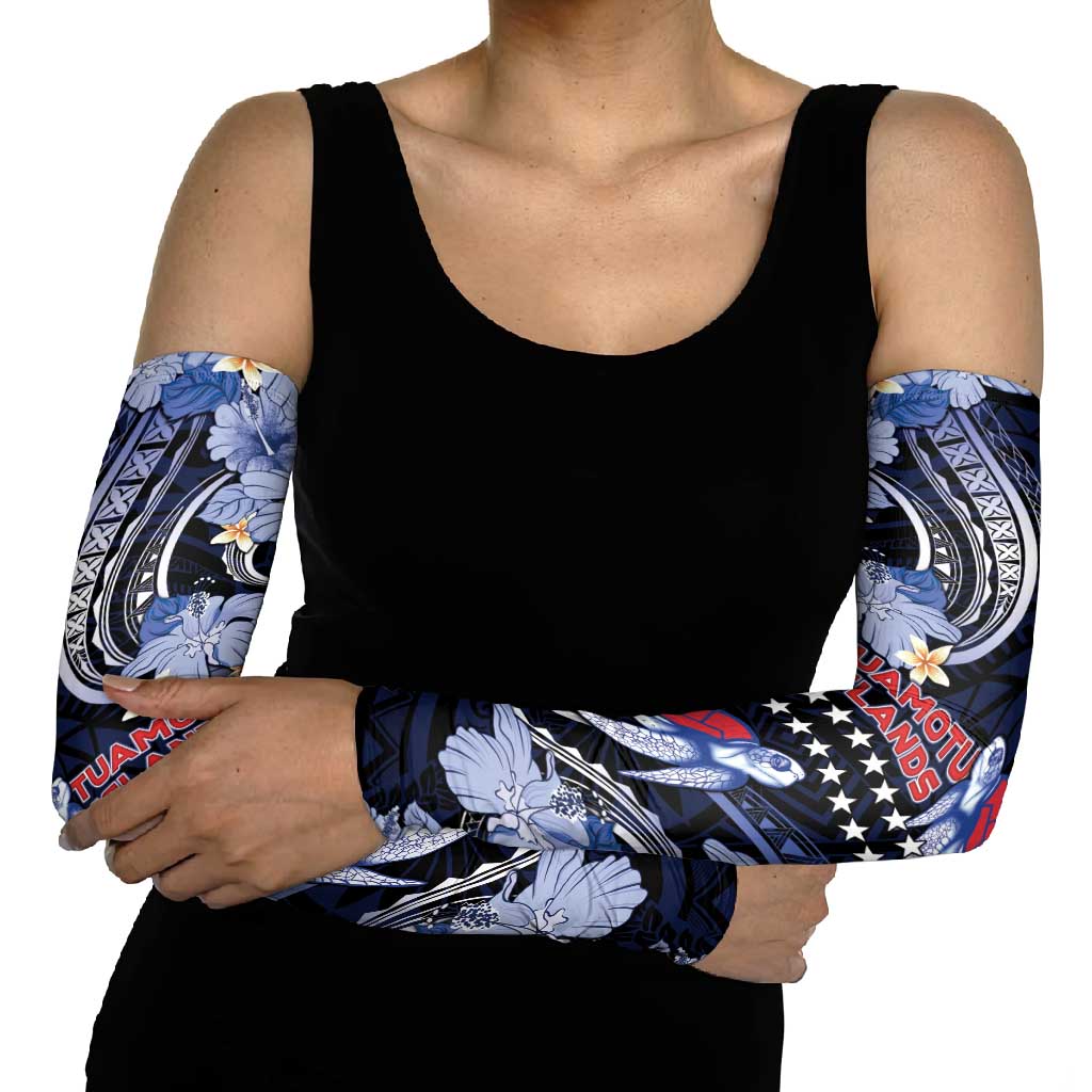 Tuamotu Islands Arm Sleeves Polynesian Pattern With Turtle LT05 - Polynesian Pride