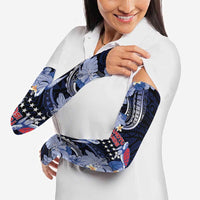 Tuamotu Islands Arm Sleeves Polynesian Pattern With Turtle LT05 - Polynesian Pride