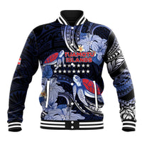 Tuamotu Islands Baseball Jacket Polynesian Pattern With Turtle LT05 Unisex Black - Polynesian Pride