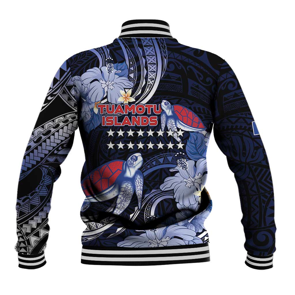 Tuamotu Islands Baseball Jacket Polynesian Pattern With Turtle LT05 - Polynesian Pride