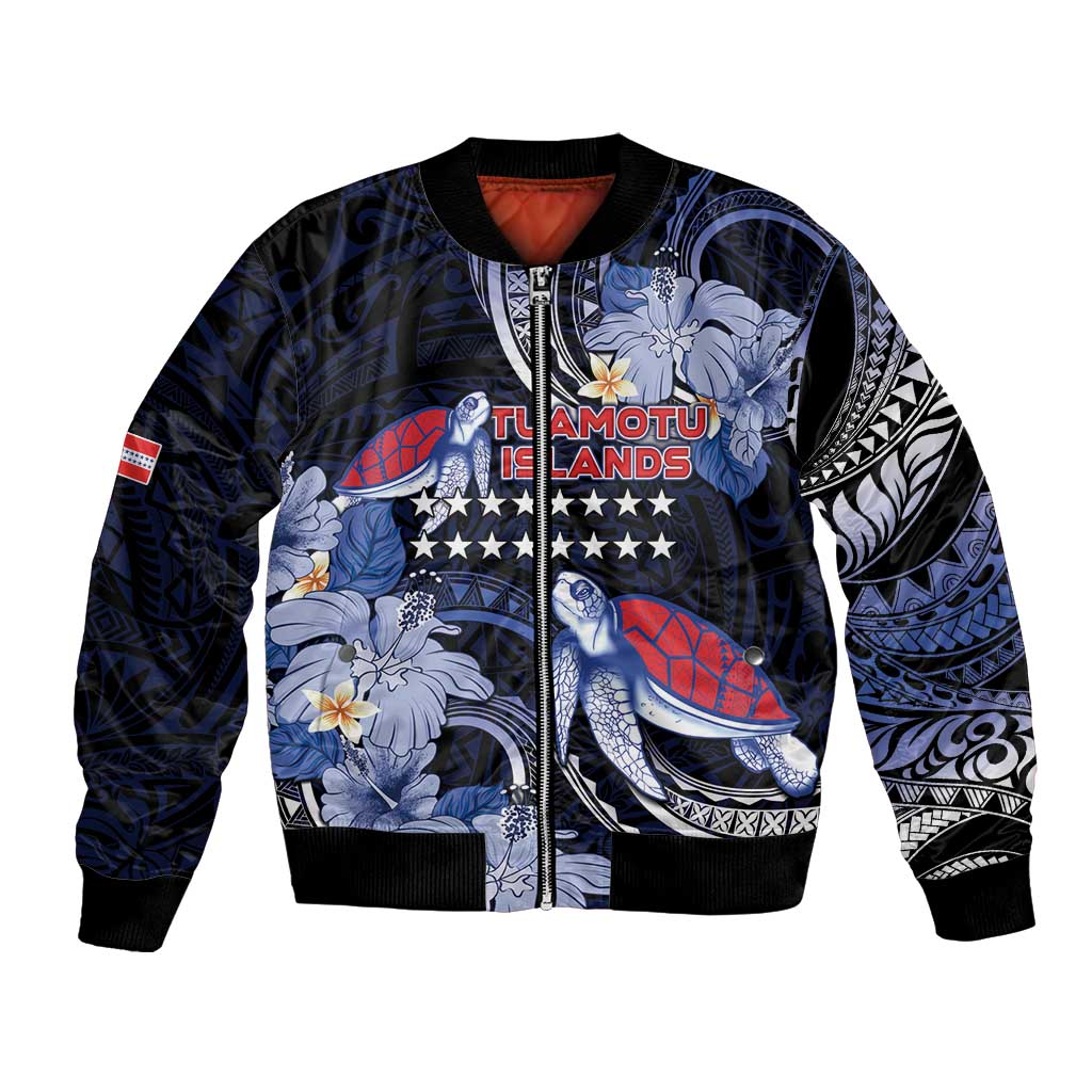 Tuamotu Islands Bomber Jacket Polynesian Pattern With Turtle LT05 Unisex Black - Polynesian Pride