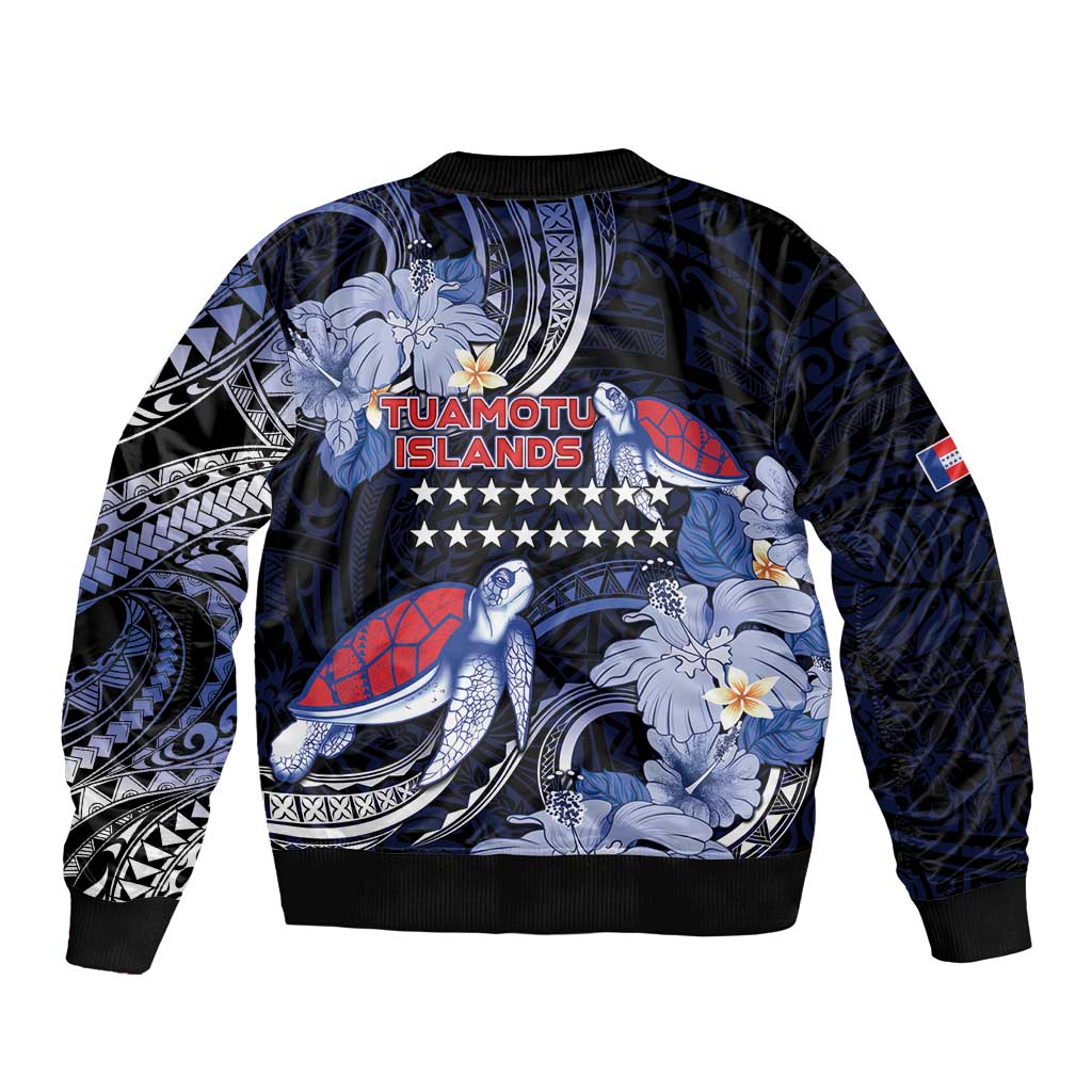 Tuamotu Islands Bomber Jacket Polynesian Pattern With Turtle LT05 - Polynesian Pride