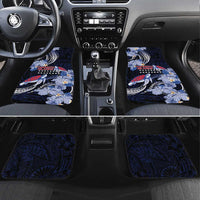 Tuamotu Islands Car Mats Polynesian Pattern With Turtle LT05 Set 4pcs Black - Polynesian Pride