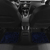 Tuamotu Islands Car Mats Polynesian Pattern With Turtle LT05 Set 2pcs - Back Black - Polynesian Pride
