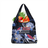 Tuamotu Islands Grocery Bag Polynesian Pattern With Turtle LT05 1-pack One Size Black - Polynesian Pride