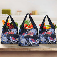 Tuamotu Islands Grocery Bag Polynesian Pattern With Turtle LT05 3-pack One Size Black - Polynesian Pride
