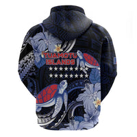 Tuamotu Islands Hoodie Polynesian Pattern With Turtle LT05 - Polynesian Pride