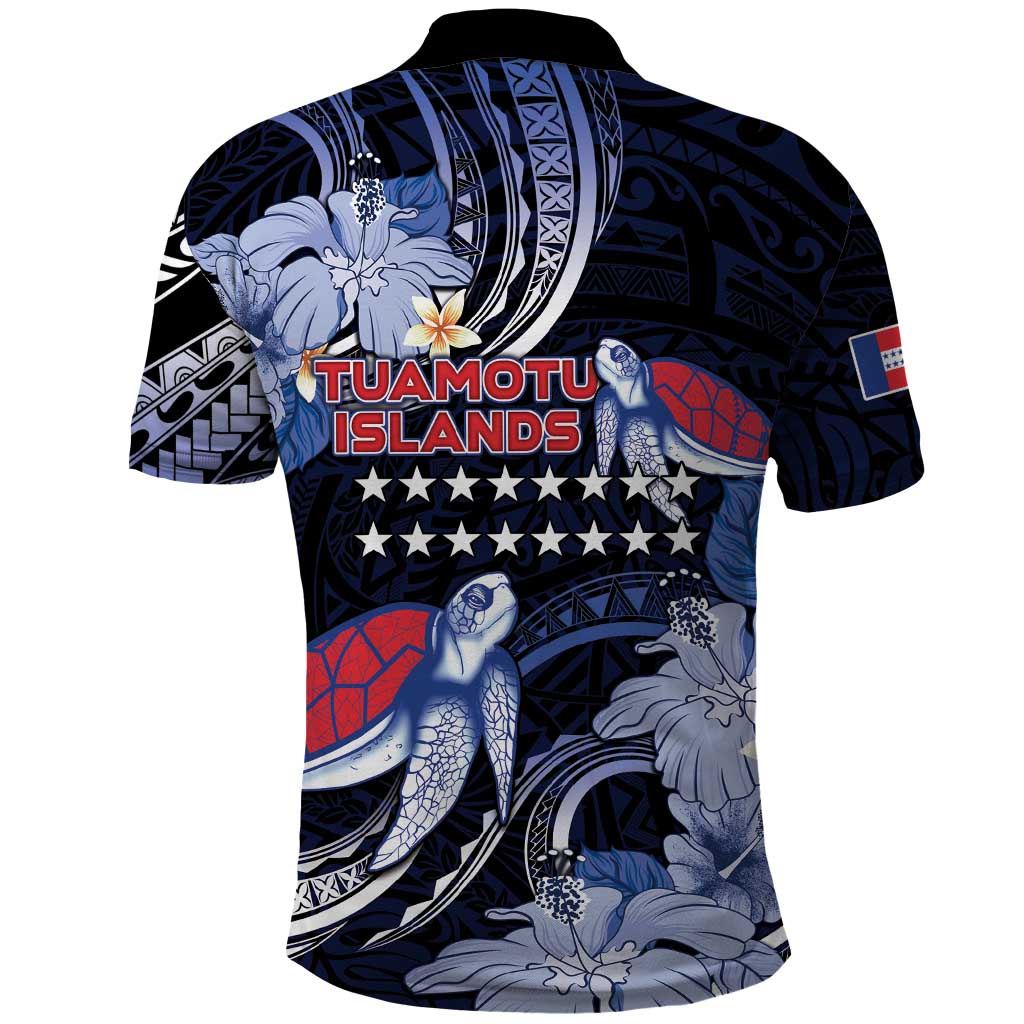 Tuamotu Islands Polo Shirt Polynesian Pattern With Turtle LT05 - Polynesian Pride
