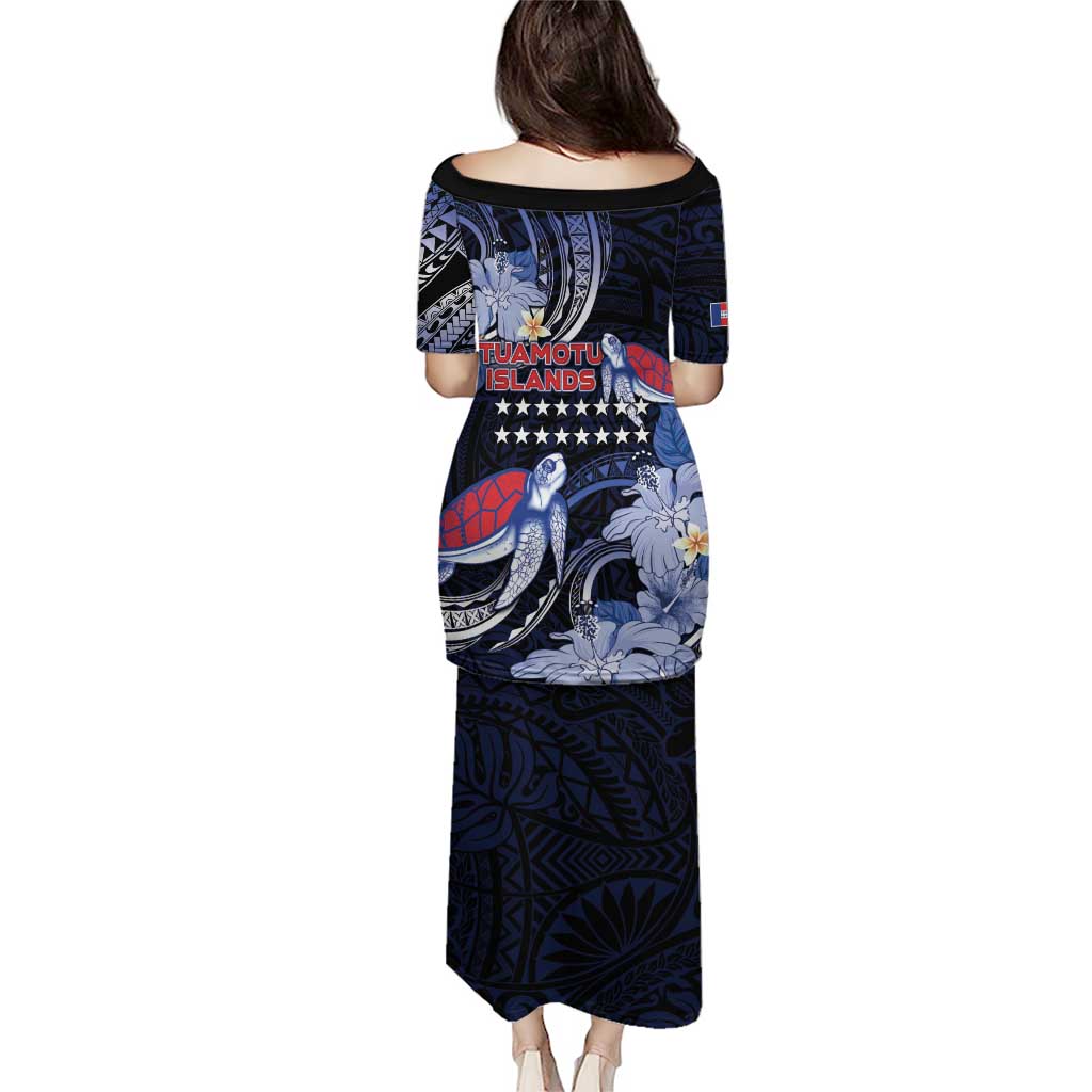 Tuamotu Islands Puletasi Polynesian Pattern With Turtle LT05 - Polynesian Pride
