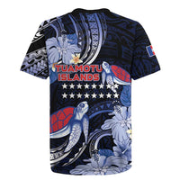 Tuamotu Islands Rugby Jersey Polynesian Pattern With Turtle LT05 - Polynesian Pride