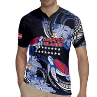Tuamotu Islands Rugby Jersey Polynesian Pattern With Turtle LT05 - Polynesian Pride