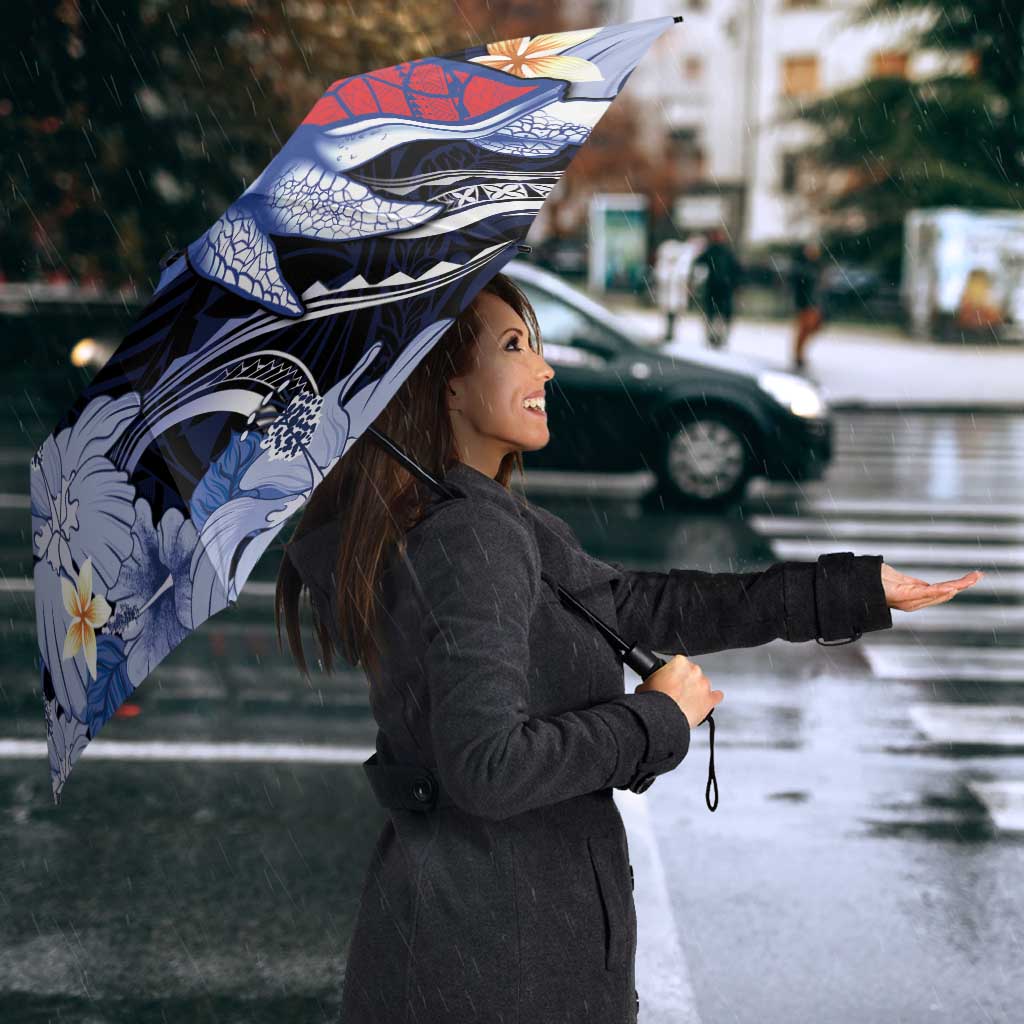 Tuamotu Islands Umbrella Polynesian Pattern With Turtle LT05 - Polynesian Pride