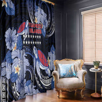 Tuamotu Islands Window Curtain Polynesian Pattern With Turtle LT05 - Polynesian Pride