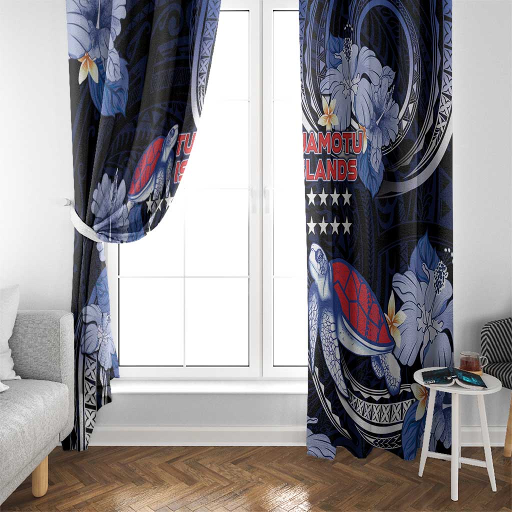 Tuamotu Islands Window Curtain Polynesian Pattern With Turtle LT05 - Polynesian Pride