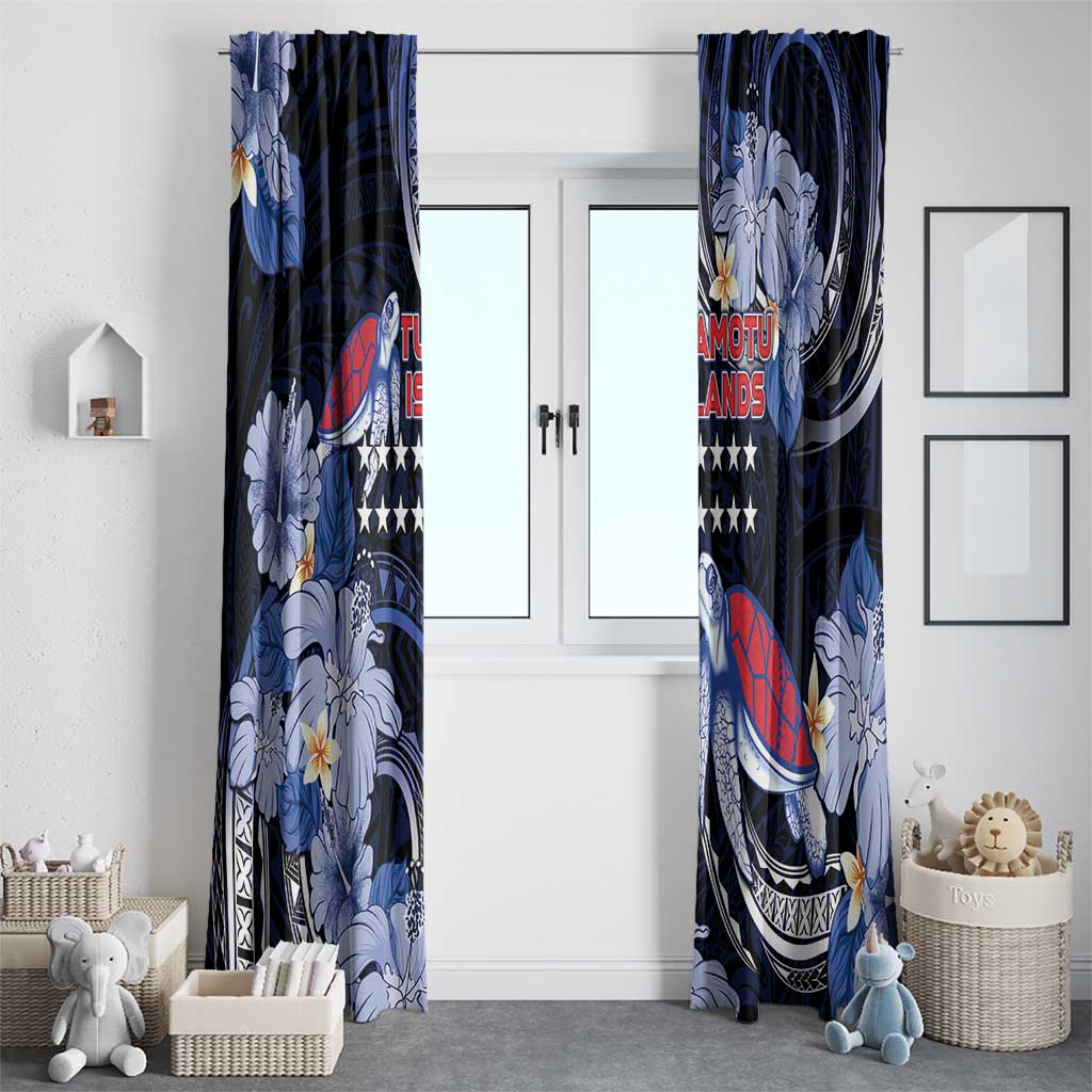 Tuamotu Islands Window Curtain Polynesian Pattern With Turtle LT05 - Polynesian Pride