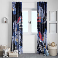 Tuamotu Islands Window Curtain Polynesian Pattern With Turtle LT05 - Polynesian Pride