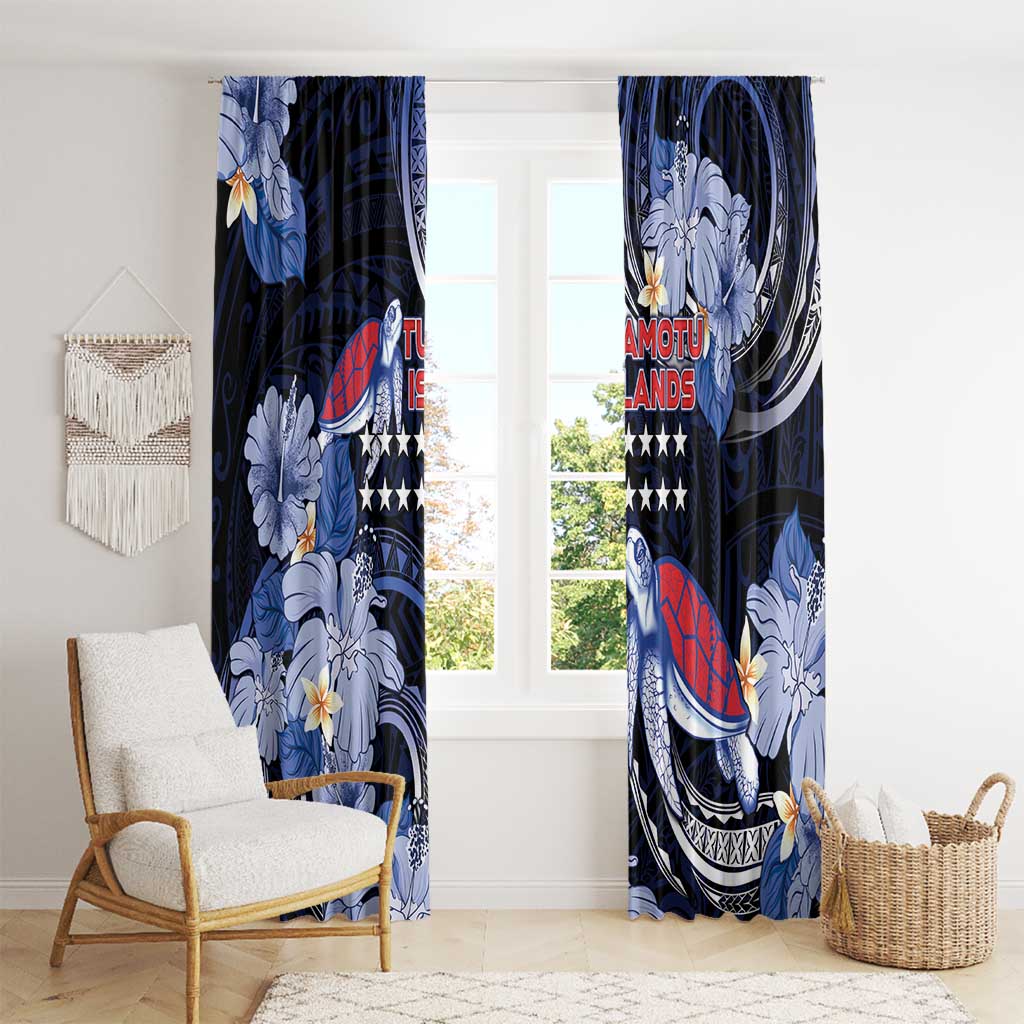 Tuamotu Islands Window Curtain Polynesian Pattern With Turtle LT05 - Polynesian Pride