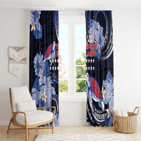 Tuamotu Islands Window Curtain Polynesian Pattern With Turtle LT05 - Polynesian Pride