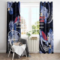 Tuamotu Islands Window Curtain Polynesian Pattern With Turtle LT05 - Polynesian Pride