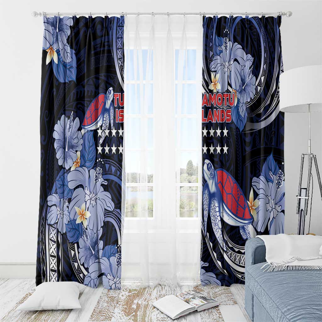 Tuamotu Islands Window Curtain Polynesian Pattern With Turtle LT05 - Polynesian Pride