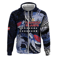 Tuamotu Islands Zip Hoodie Polynesian Pattern With Turtle LT05 Zip Hoodie Black - Polynesian Pride