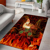Samoa Siva Afi Festival Area Rug Fire Knife Dancing LT05 - Polynesian Pride