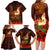 Samoa Siva Afi Festival Family Matching Long Sleeve Bodycon Dress and Hawaiian Shirt Fire Knife Dancing LT05 - Polynesian Pride