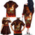 Samoa Siva Afi Festival Family Matching Off Shoulder Long Sleeve Dress and Hawaiian Shirt Fire Knife Dancing LT05 - Polynesian Pride