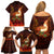 Samoa Siva Afi Festival Family Matching Off Shoulder Short Dress and Hawaiian Shirt Fire Knife Dancing LT05 - Polynesian Pride