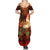 Samoa Siva Afi Festival Family Matching Summer Maxi Dress and Hawaiian Shirt Fire Knife Dancing LT05 - Polynesian Pride