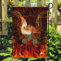 Samoa Siva Afi Festival Garden Flag Fire Knife Dancing LT05 Garden Flag Green - Polynesian Pride