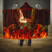 Samoa Siva Afi Festival Hooded Blanket Fire Knife Dancing LT05 One Size Green - Polynesian Pride