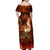 Samoa Siva Afi Festival Off Shoulder Maxi Dress Fire Knife Dancing LT05 - Polynesian Pride