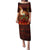 Samoa Siva Afi Festival Puletasi Fire Knife Dancing LT05 Long Dress Green - Polynesian Pride