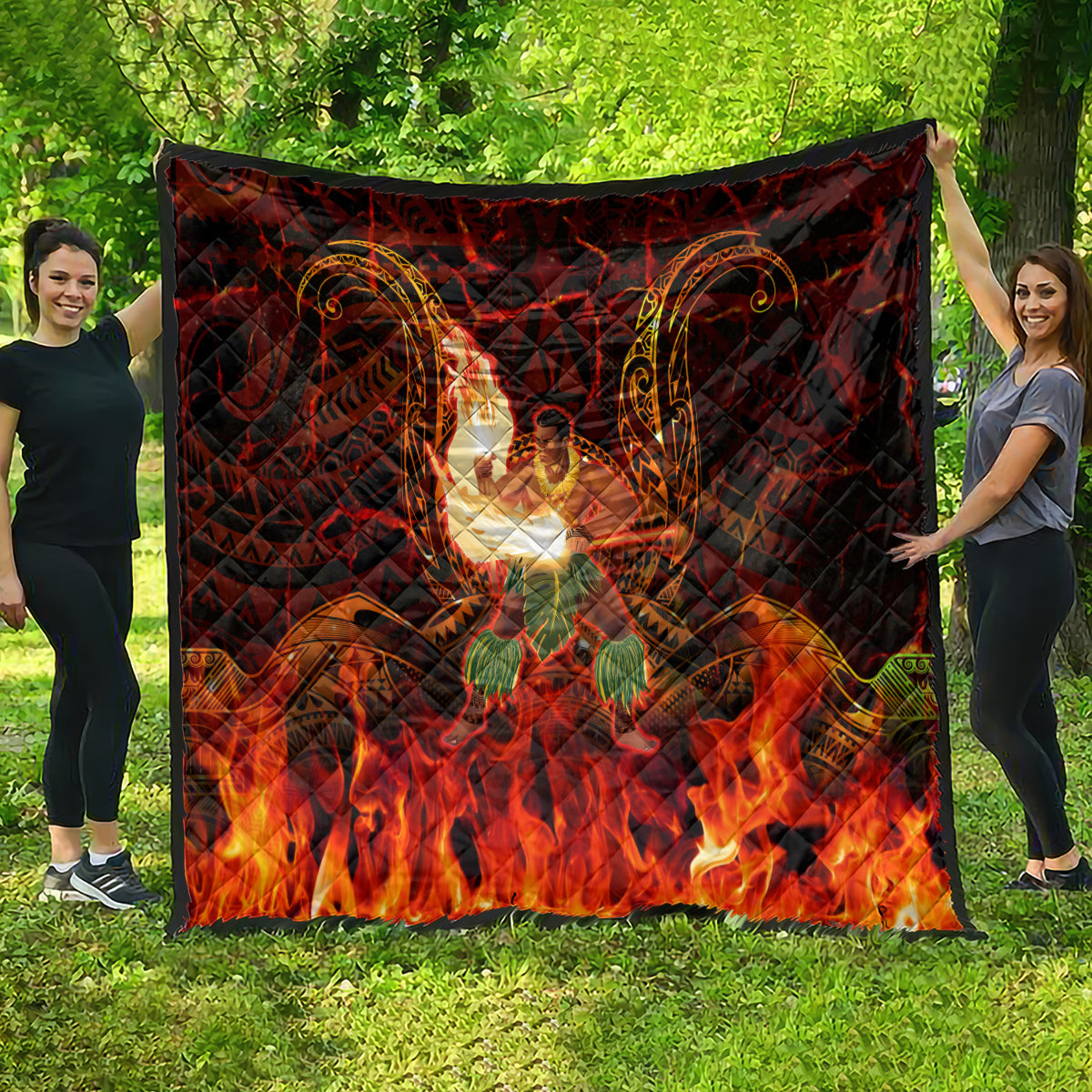 Samoa Siva Afi Festival Quilt Fire Knife Dancing LT05 - Polynesian Pride