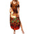 Samoa Siva Afi Festival Summer Maxi Dress Fire Knife Dancing LT05 Women Green - Polynesian Pride